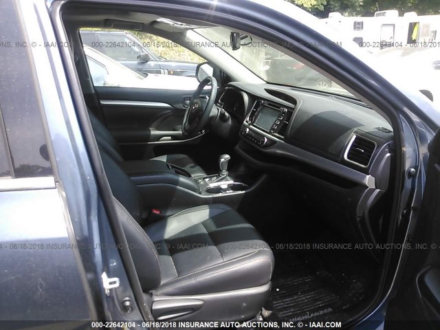 5TDJKRFH1GS296248 - 2016 TOYOTA HIGHLANDER XLE Կապույտ լուսանկար 5