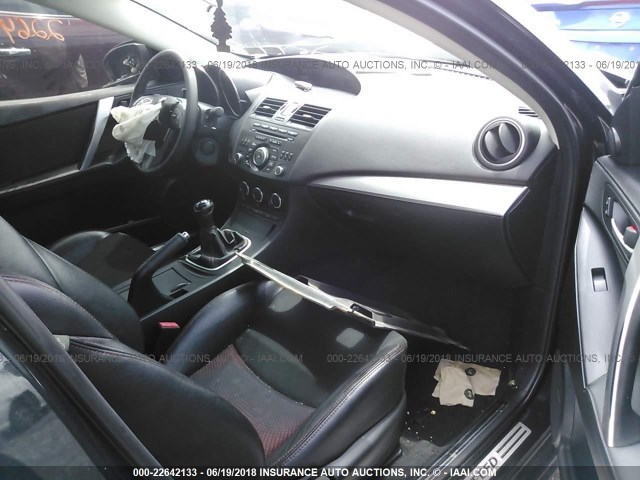 JM1BL1L41C1639815 - 2012 MAZDA SPEED 3 BLACK photo 5