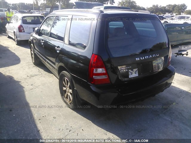 JF1SG656X5H716584 - 2005 SUBARU FORESTER 2.5XS 黑色 照片 3