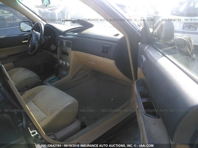 JF1SG656X5H716584 - 2005 SUBARU FORESTER 2.5XS 黑色 照片 5