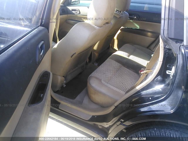 JF1SG656X5H716584 - 2005 SUBARU FORESTER 2.5XS 黑色 照片 8