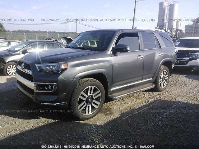 JTEBU5JR4H5441597 - 2017 TOYOTA 4RUNNER SR5 PREM/LTDL/TRAIL/TRD GRAY photo 2