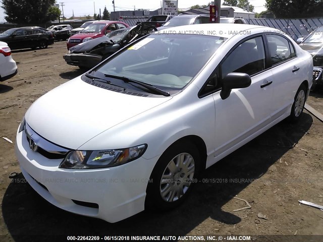 19XFA1F37AE081974 - 2010 HONDA CIVIC VP WHITE photo 2