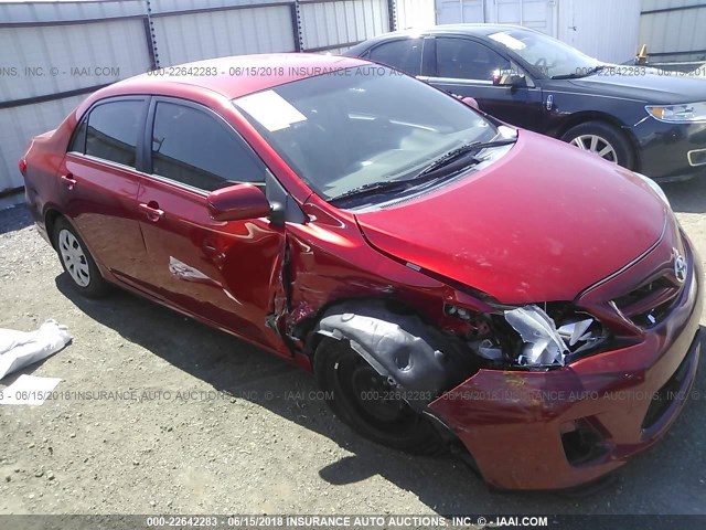 5YFBU4EE6BP001994 - 2011 TOYOTA COROLLA S/LE RED photo 1