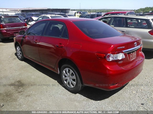 5YFBU4EE6BP001994 - 2011 TOYOTA COROLLA S/LE RED photo 3