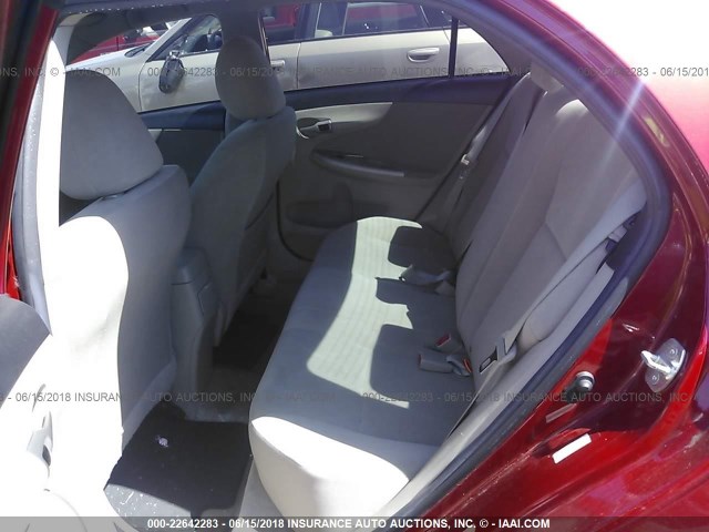5YFBU4EE6BP001994 - 2011 TOYOTA COROLLA S/LE RED photo 8