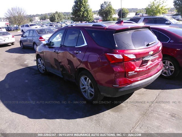 2GNAXVEV3J6104631 - 2018 CHEVROLET EQUINOX PREMIER RED photo 3