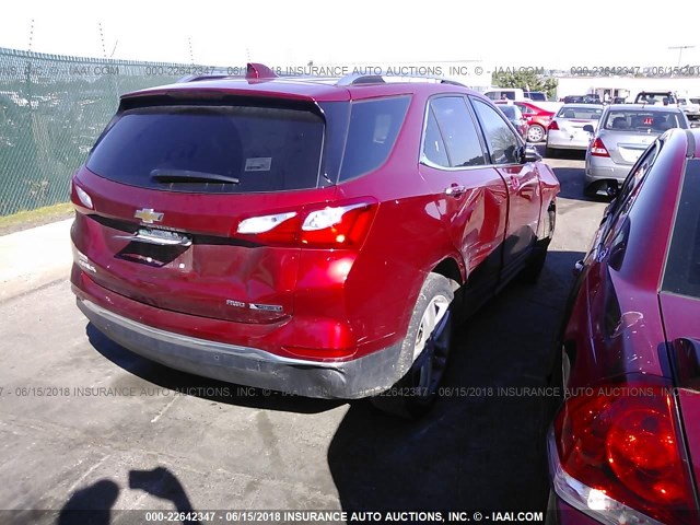 2GNAXVEV3J6104631 - 2018 CHEVROLET EQUINOX PREMIER RED photo 4