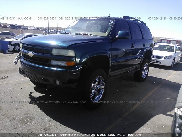 1GNEK13T15R152343 - 2005 CHEVROLET TAHOE K1500 Dark Blue photo 2