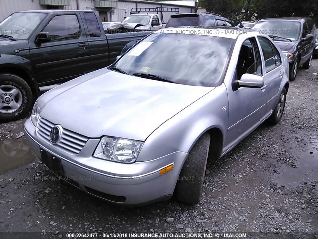 3VWSK69M25M017976 - 2005 VOLKSWAGEN JETTA GLS SILVER photo 2