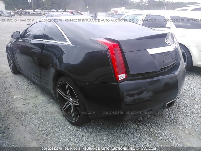 1G6DS1ED4B0164385 - 2011 CADILLAC CTS PREMIUM COLLECTION BLACK photo 3