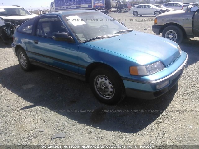 JHMED8452MS022783 - 1991 HONDA CIVIC CRX Dark Blue photo 1