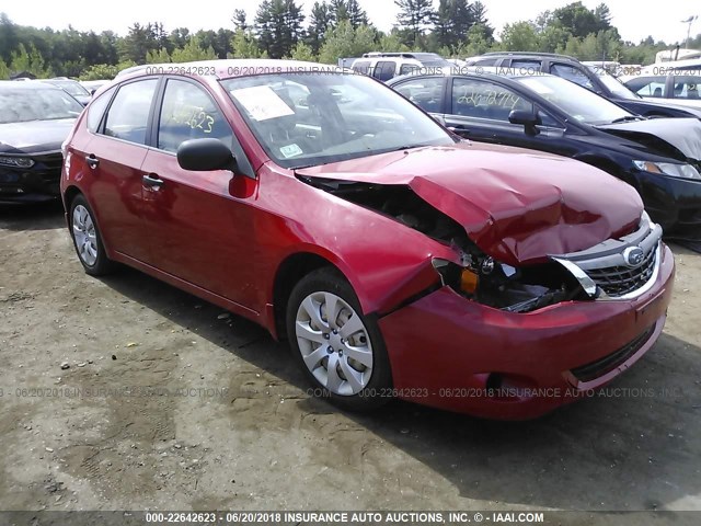 JF1GH61698H824532 - 2008 SUBARU IMPREZA 2.5I RED photo 1