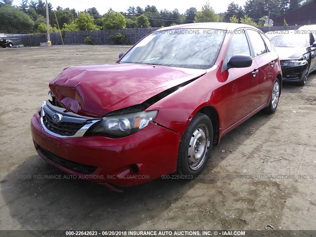 JF1GH61698H824532 - 2008 SUBARU IMPREZA 2.5I RED photo 2