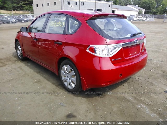 JF1GH61698H824532 - 2008 SUBARU IMPREZA 2.5I RED photo 3