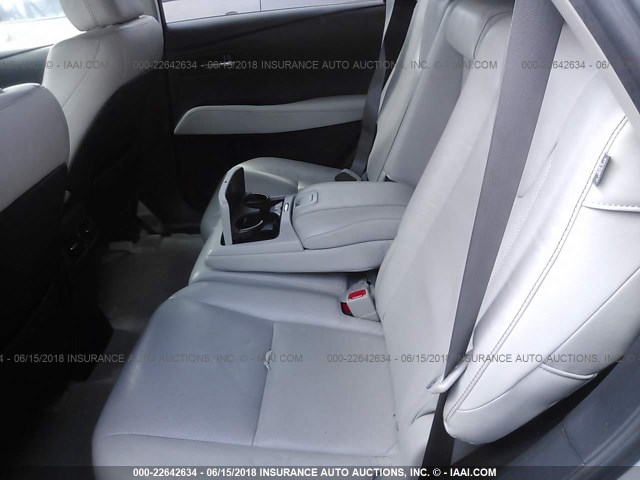 JTJBK1BA0D2450432 - 2013 LEXUS RX 350/BASE/F SPORT SILVER photo 8