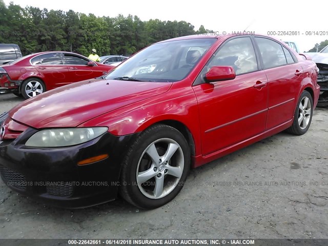 1YVHP84C675M21908 - 2007 MAZDA 6 I RED photo 2