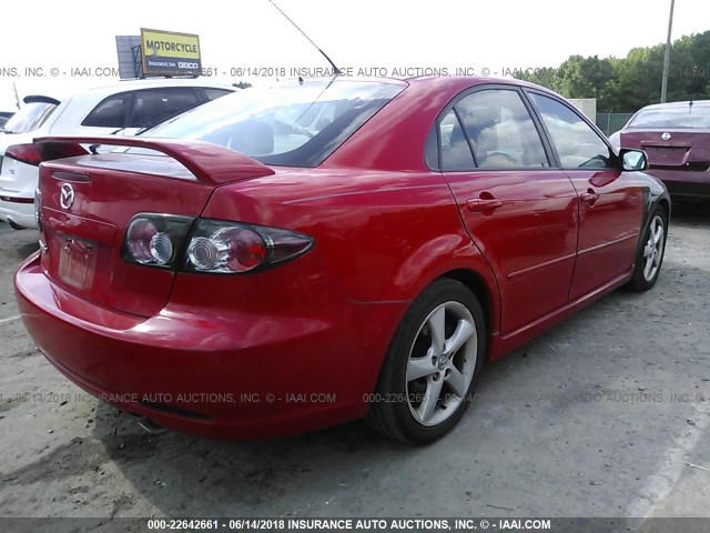 1YVHP84C675M21908 - 2007 MAZDA 6 I RED photo 4