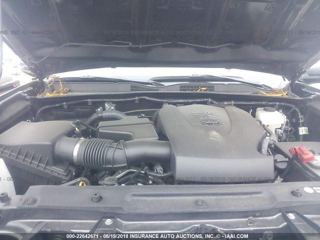 3TMCZ5AN4GM005963 - 2016 TOYOTA TACOMA DBL CAB/SR/SR5/TRD SPT/OR GRAY photo 10