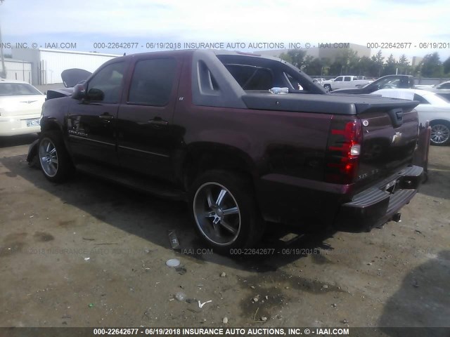 3GNEC22J79G126144 - 2009 CHEVROLET AVALANCHE C1500 LT BURGUNDY photo 3