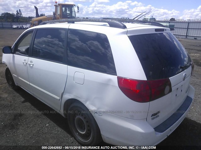 5TDZA23CX6S498834 - 2006 TOYOTA SIENNA CE/LE WHITE photo 3