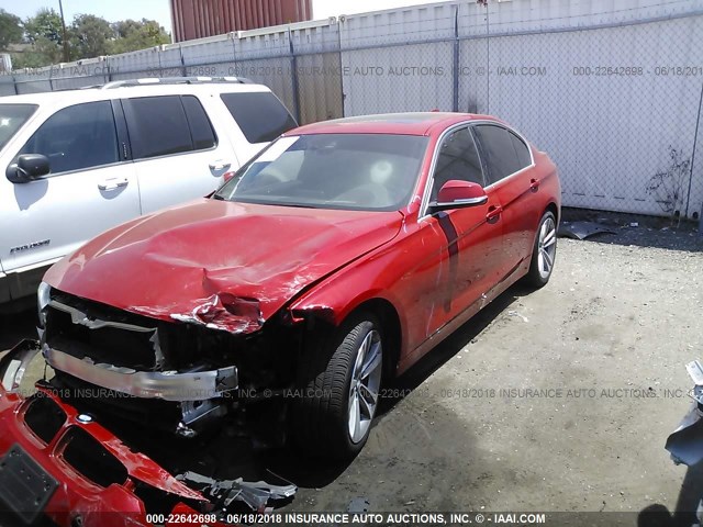 WBA8B3G33HNU35895 - 2017 BMW 340 I წითელი ფოტო 2