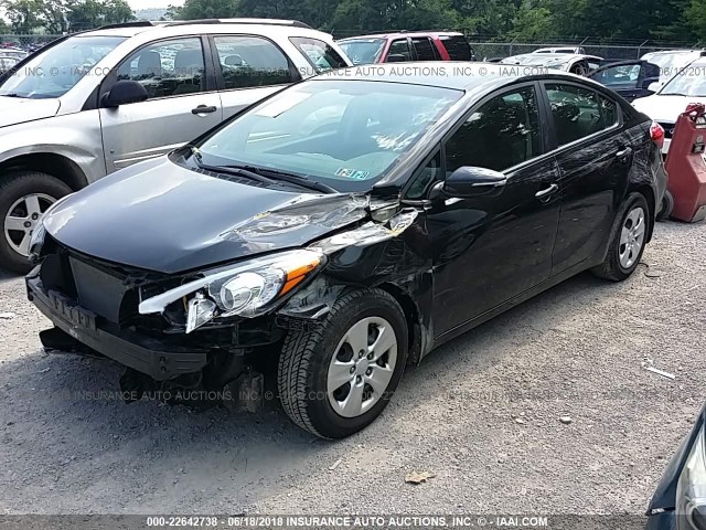 KNAFX4A65F5428428 - 2015 KIA FORTE LX BLACK photo 2