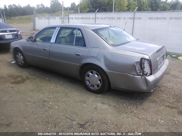 1G6KD54Y6YU347222 - 2000 CADILLAC DEVILLE BEIGE photo 3