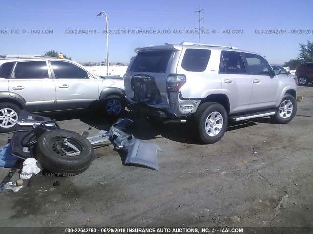 JTEBU5JRXJ5537370 - 2018 TOYOTA 4RUNNER SR5 PREM/LTDL/TRAIL/TRD SILVER photo 4