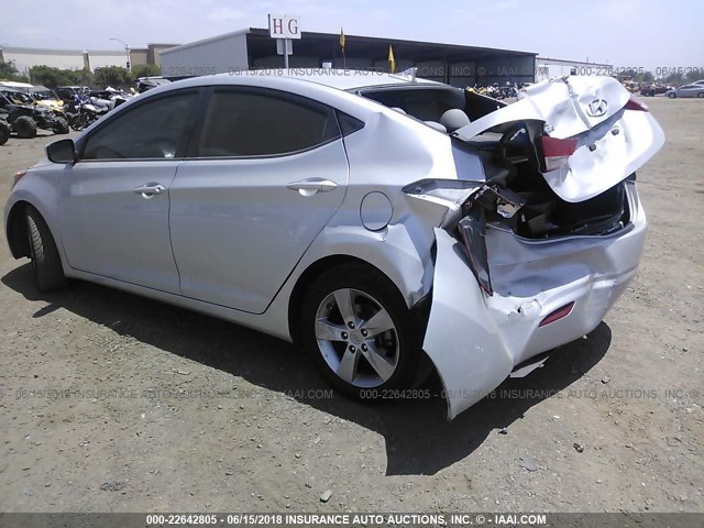 5NPDH4AE6DH358997 - 2013 HYUNDAI ELANTRA GLS/LIMITED SILVER photo 3