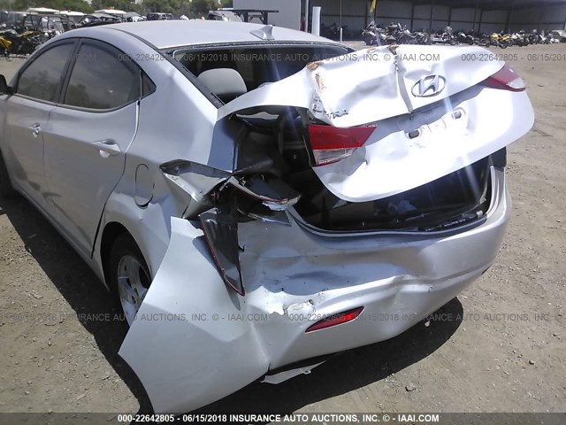 5NPDH4AE6DH358997 - 2013 HYUNDAI ELANTRA GLS/LIMITED SILVER photo 6