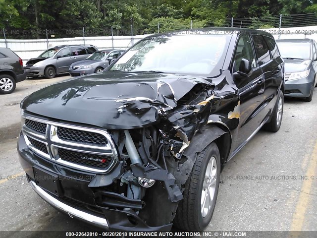 1C4RDJAG1CC278678 - 2012 DODGE DURANGO SXT BLACK photo 2