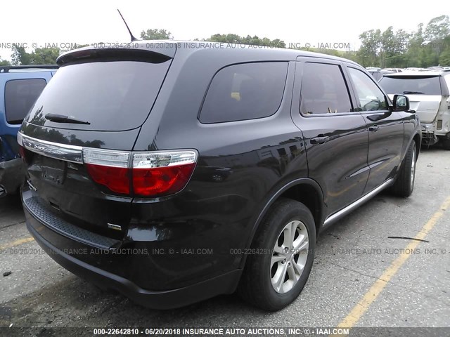 1C4RDJAG1CC278678 - 2012 DODGE DURANGO SXT BLACK photo 4