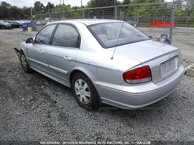 KMHWF25S02A637574 - 2002 HYUNDAI SONATA GL SILVER photo 3