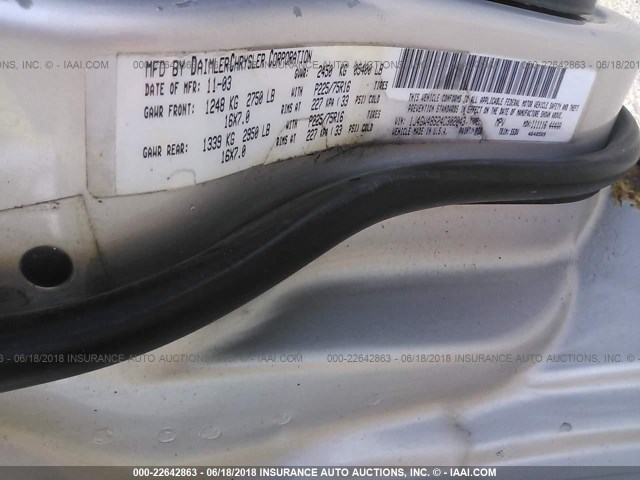 1J4GW48S24C302043 - 2004 JEEP GRAND CHEROKEE LAREDO/COLUMBIA/FREEDOM 银色 照片 9