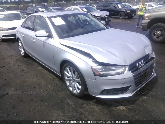 WAUFFAFL6DN009341 - 2013 AUDI A4 PREMIUM PLUS SILVER photo 1