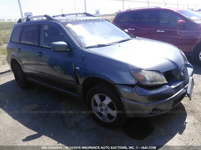 JA4LZ41G63U113514 - 2003 MITSUBISHI OUTLANDER XLS GRAY photo 1