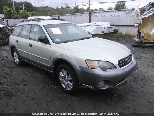 4S4BP61CX57331923 - 2005 SUBARU LEGACY OUTBACK 2.5I BEIGE photo 1