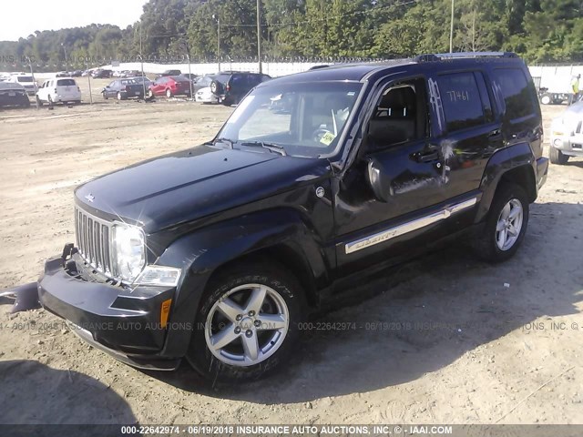 1J4PN5GK0BW536588 - 2011 JEEP LIBERTY LIMITED BLACK photo 2