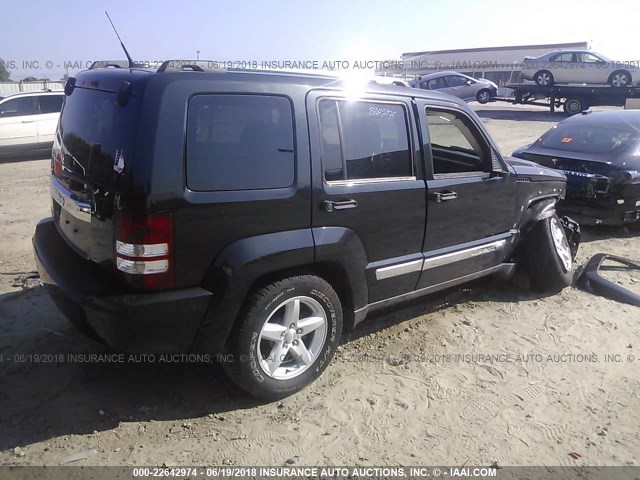 1J4PN5GK0BW536588 - 2011 JEEP LIBERTY LIMITED BLACK photo 4