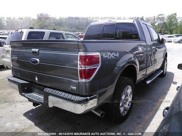 1FTFX1EV7AFC83964 - 2010 FORD F150 SUPER CAB GRAY photo 4