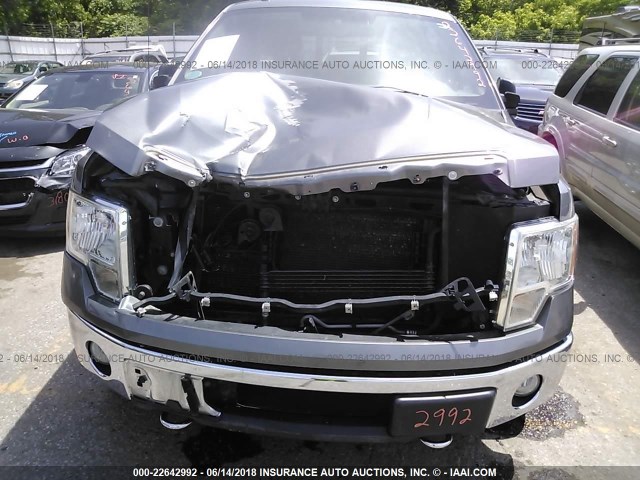 1FTFX1EV7AFC83964 - 2010 FORD F150 SUPER CAB GRAY photo 6