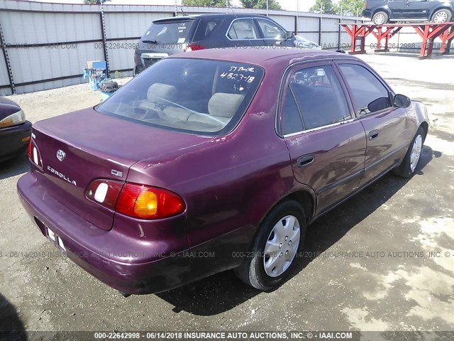 1NXBR12E5WZ006774 - 1998 TOYOTA COROLLA VE/CE/LE 栗色 照片 4