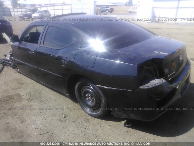 2B3LA73WX6H467631 - 2006 DODGE CHARGER SRT-8 BLACK photo 3