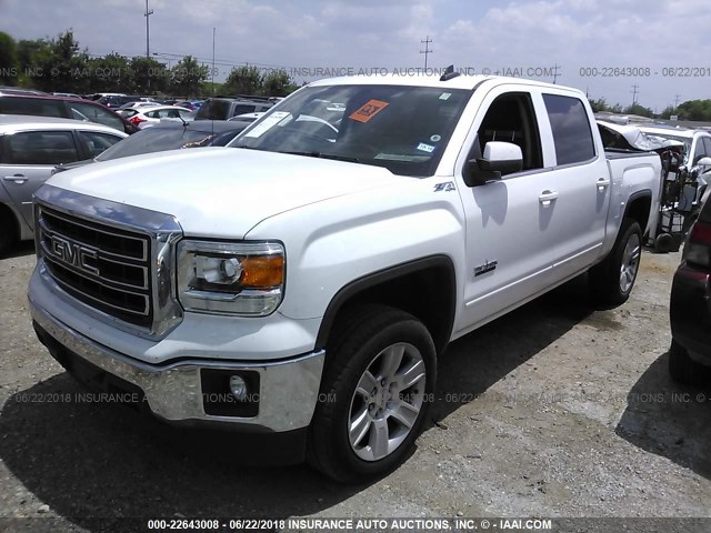 3GTU2UEC1FG311253 - 2015 GMC SIERRA K1500 SLE WHITE photo 2