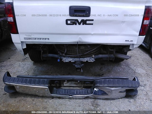 3GTU2UEC1FG311253 - 2015 GMC SIERRA K1500 SLE WHITE photo 6