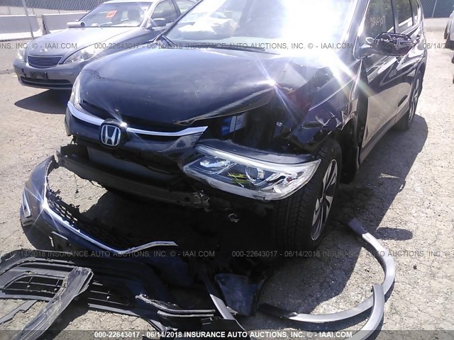 5J6RM4H90FL065339 - 2015 HONDA CR-V TOURING BLACK photo 6