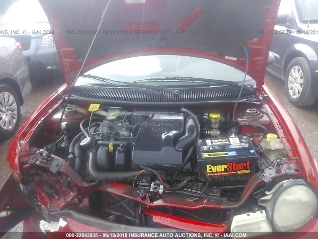 1B3ES27C7TD599361 - 1996 DODGE NEON RED photo 10