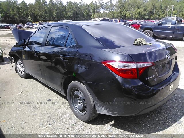 5YFBURHE7FP338866 - 2015 TOYOTA COROLLA L/LE/LE PLS/PRM/S/S PLS BLACK photo 3