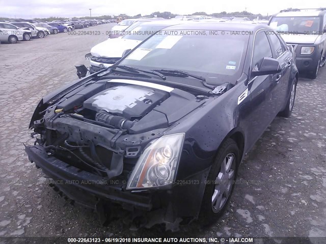 1G6DF577280191404 - 2008 CADILLAC CTS BLACK photo 2